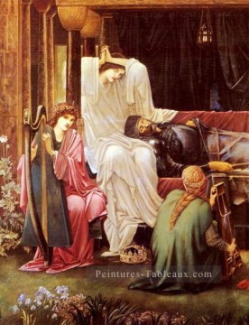 Edward Burne Jones œuvres - Le dernier sommeil d’Arthur à Avalon préraphaélite Sir Edward Burne Jones